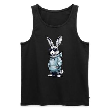 Cool Bunny Easter Bunny Bunny Rabbit Kids - Men's Premium Organic Tank Top - black - Front - Michal (187cm)