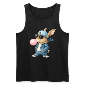 Cool Bunny Easter Bunny Bunny Rabbit Kids - Men's Premium Organic Tank Top - black - Front - Michal (187cm)