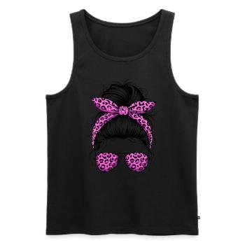 Cool Mom Life Messy Bun Mom Fête des Mères - Débardeur bio Premium Homme - noir - Devant - Michal (187cm)