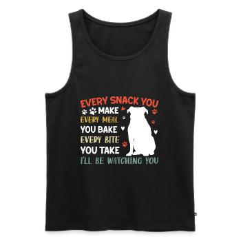 Hunde - Every snack you make i´ll be watching you! - Männer Premium Bio Tank Top - Schwarz - Vorne - Michal (187cm)
