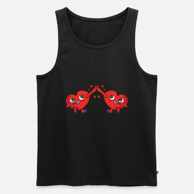 herzen comic - Männer Premium Bio Tank Top - undefined