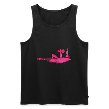 Sports women group - Men's Premium Organic Tank Top - black - Front - AI Model Male 178 light (178cm)