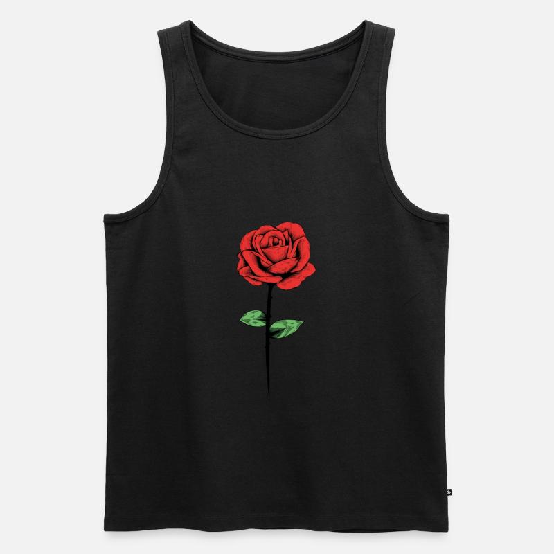 rose blume - Männer Premium Bio Tank Top - undefined