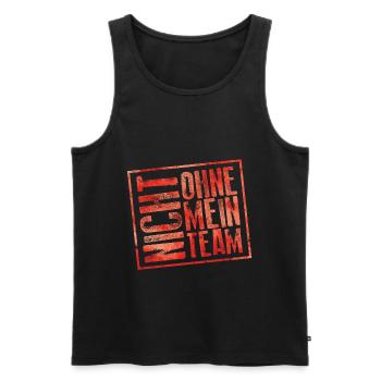 nicht ohne mein team - Männer Premium Bio Tank Top - Schwarz - Vorne - Michal (187cm)