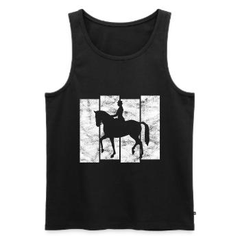 Dressage Équitation Cavaliers de dressage Équitation Équitation - Débardeur bio Premium Homme - noir - Devant - Michal (187cm)