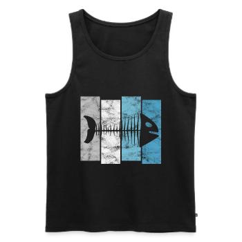 for anglers, fishermen and children | Pisces - Men's Premium Organic Tank Top - black - Front - AI Model Male 178 light (178cm)