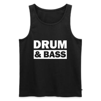 Drum and Bass Music dnb Shirt for DJs - Männer Premium Bio Tank Top - Schwarz - Vorne - Michal (187cm)