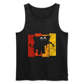 Eléphant éléphant pour enfants - Débardeur bio Premium Homme - noir - Devant - Michal (187cm)