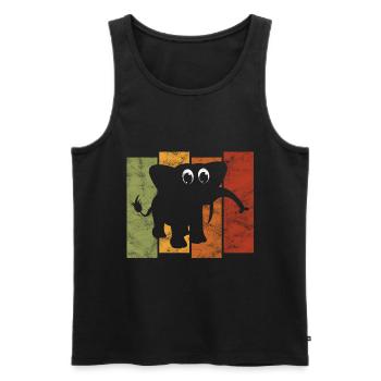 Eléphant éléphant pour enfants - Débardeur bio Premium Homme - noir - Devant - Michal (187cm)