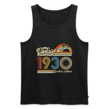 1930 Born retro sunset gift vintage - Men's Premium Organic Tank Top - black - Front - AI Model Male 178 light (178cm)