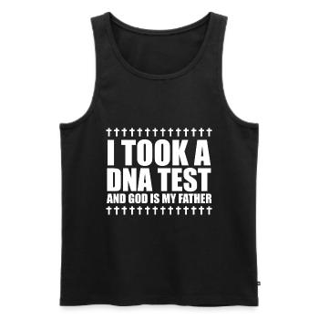 God Christ Christian Proverb - Men's Premium Organic Tank Top - black - Front - Michal (187cm)