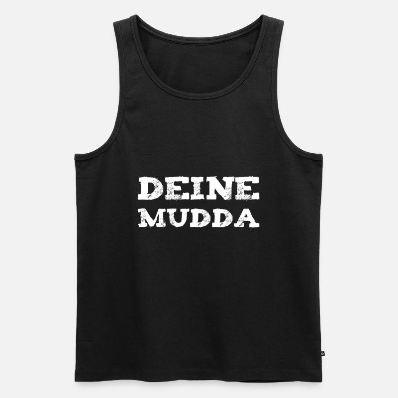 Deine Mutter - Männer Premium Bio Tank Top - Schwarz