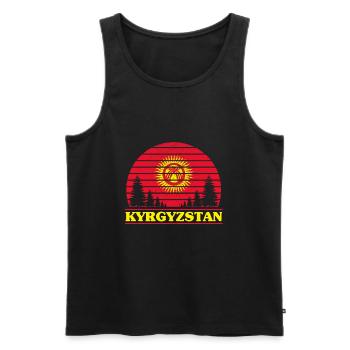 Kirghizistan - Débardeur bio Premium Homme - noir - Devant - Michal (187cm)