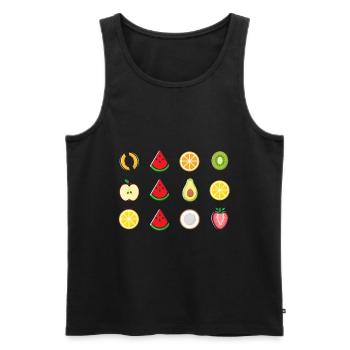 Sommerfrüchte Melonen Jackpot Sommer Geschenkidee - Männer Premium Bio Tank Top - Schwarz - Vorne - AI Model Male 178 light (178cm)