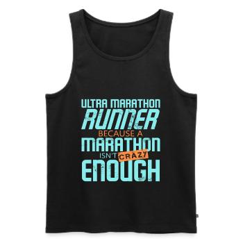 Ultra Marathon - Men's Premium Organic Tank Top - black - Front - AI Model Male 178 light (178cm)