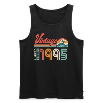 1995 Anniversary Gift Born in 1995 - Men's Premium Organic Tank Top - black - Front - AI Model Male 178 light (178cm)