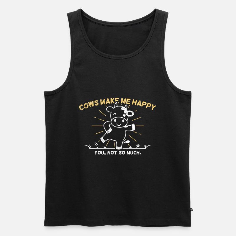 Kühe - Männer Premium Bio Tank Top - Schwarz
