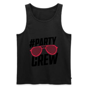 lunettes de soleil party crew - Débardeur bio Premium Homme - noir - Devant - Michal (187cm)