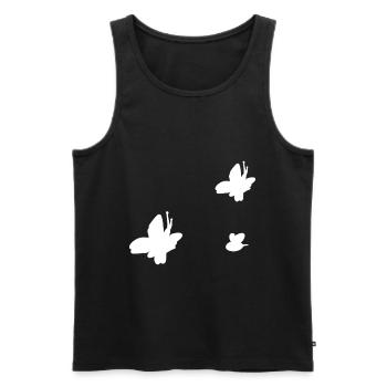 symbols form three butterfly bee animals - Men's Premium Organic Tank Top - black - Front - Michal (187cm)