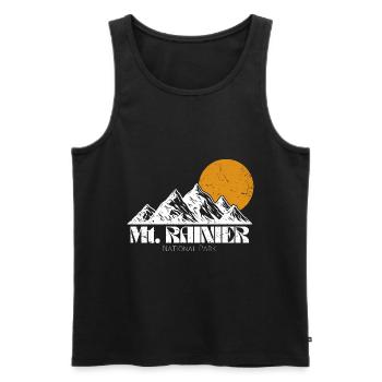 Mont Rainier Nationla Park Montagnes de Washington - Débardeur bio Premium Homme - noir - Devant - Michal (187cm)
