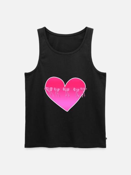 heart grinding pink symbol love - Men's Premium Organic Tank Top - black
