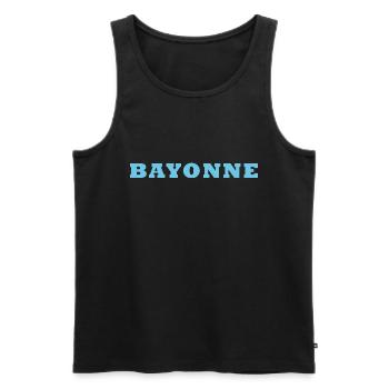 Rugby Bayonne - Débardeur bio Premium Homme - noir - Devant - AI Model Male 178 light (178cm)