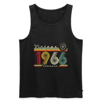 Geboren 1966 1966 Geburtstag geschenk Jahrgang - Männer Premium Bio Tank Top - Schwarz - Vorne - AI Model Male 178 light (178cm)