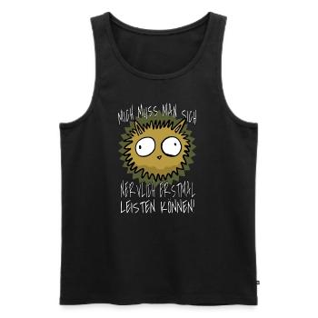 Mich Muss Man Sich Nervlich Erstmal Leisten Können - Männer Premium Bio Tank Top - Schwarz - Vorne - Michal (187cm)