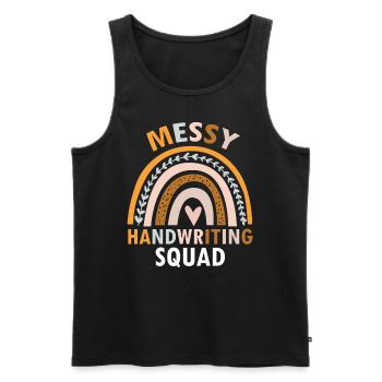 Dyslexia Interventionist for Dyslexia - Men's Premium Organic Tank Top - black - Front - AI Model Male 178 light (178cm)