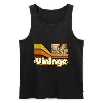 Vintage 1936 Anniversaire Rétro - Débardeur bio Premium Homme - noir - Devant - Michal (187cm)