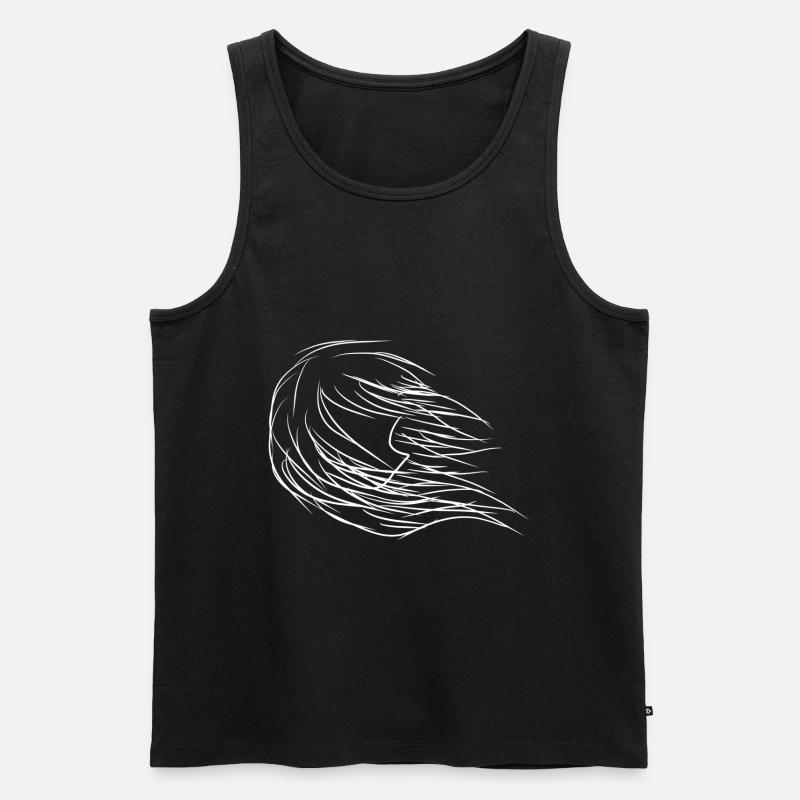 Wind Manga - Männer Premium Bio Tank Top - Schwarz