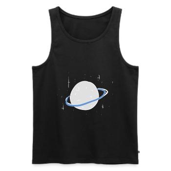 planet weltall sterne symbol - Männer Premium Bio Tank Top - Schwarz - Vorne - AI Model Male 178 light (178cm)