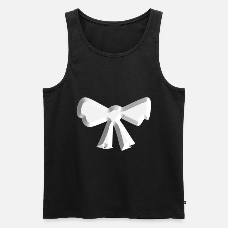 schleife symbol fliege silber - Männer Premium Bio Tank Top - Schwarz