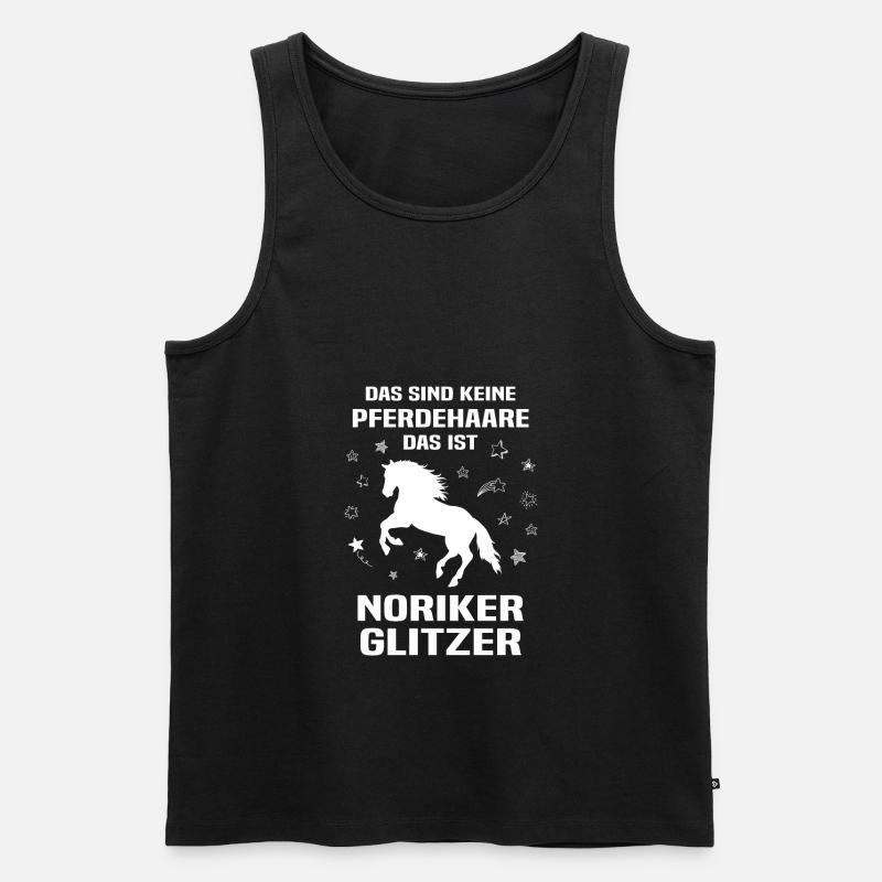 Noriker Glitzer - Männer Premium Bio Tank Top - Schwarz