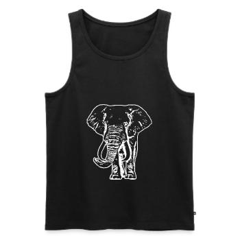 Elefant - Männer Premium Bio Tank Top - Schwarz - Vorne - Michal (187cm)