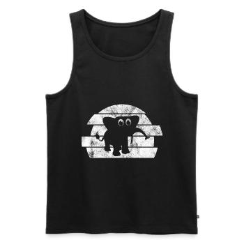 Eléphant éléphant pour enfants - Débardeur bio Premium Homme - noir - Devant - Michal (187cm)