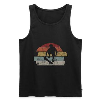 Skateboarder Skateboard Skater Skate Skateing - Männer Premium Bio Tank Top - Schwarz - Vorne - Michal (187cm)