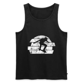 Skateboarder Skateboard Skater Skate Skateing - Men's Premium Organic Tank Top - black - Front - Michal (187cm)