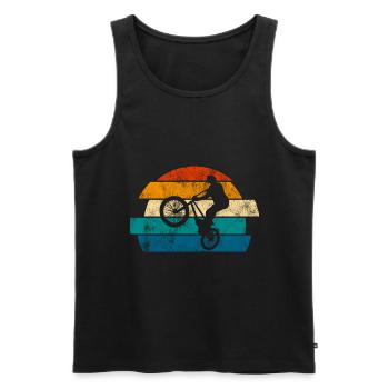 BMX Vélo Vélo Rétro Cadeau Vélo Motocross - Débardeur bio Premium Homme - noir - Devant - Michal (187cm)