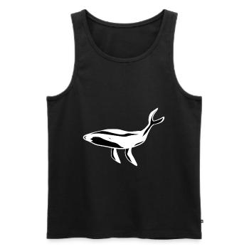 Whale Animal Marine Animal Ecosystem Symbol - Men's Premium Organic Tank Top - black - Front - AI Model Male 178 light (178cm)