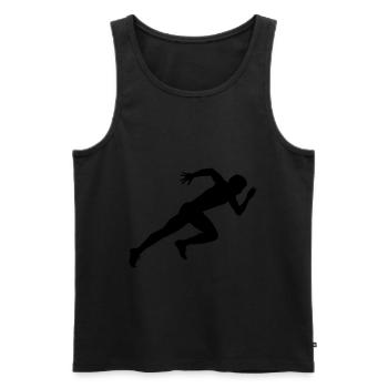 laufen sport - Männer Premium Bio Tank Top - Schwarz - Vorne - Michal (187cm)