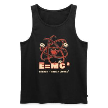 Energy = Milk x Coffee 2 Funny Physicist Coffee S - Männer Premium Bio Tank Top - Schwarz - Vorne - Michal (187cm)