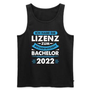 Ich Habe Die Lizenz Zum Besserwissen Abschluss Bac - Männer Premium Bio Tank Top - Schwarz - Vorne - Michal (187cm)