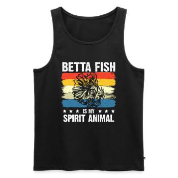 Betta Fish Is My Spirit Animal Siamesischer Kampff - Männer Premium Bio Tank Top - Schwarz - Vorne - AI Model Male 178 light (178cm)