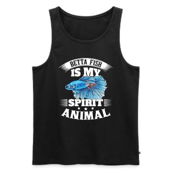 Betta Fish Is My Spirit Animal Siamesischer Kampff - Männer Premium Bio Tank Top - Schwarz - Vorne - AI Model Male 178 light (178cm)