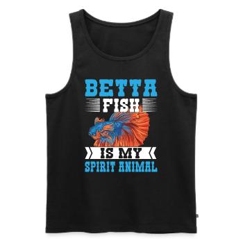 Betta Fish Is My Spirit Animal Siamesischer Kampff - Männer Premium Bio Tank Top - Schwarz - Vorne - AI Model Male 178 light (178cm)