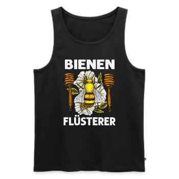 Bienen-Flüsterer Imkerei Imker Bienenzüchter - Männer Premium Bio Tank Top - Schwarz - Vorne - Michal (187cm)