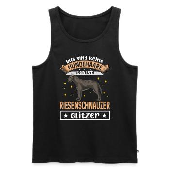 Das Sind Keine Hundehaare Das Ist Riesenschnauzer - Männer Premium Bio Tank Top - Schwarz - Vorne - Michal (187cm)