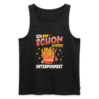 Ich Bin Schon Wieder Total Unterpommest Fritten Po - Männer Premium Bio Tank Top - Schwarz - Vorne - AI Model Male 178 light (178cm)