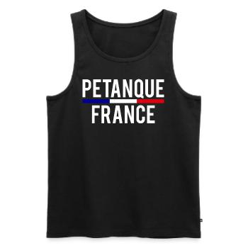 Pétanque France Petanque Frankreich Boule Boccia - Männer Premium Bio Tank Top - Schwarz - Vorne - AI Model Male 178 light (178cm)